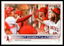 2022 Topps #416 Dugout Congratulations Shohei Ohtani Brandon Marsh