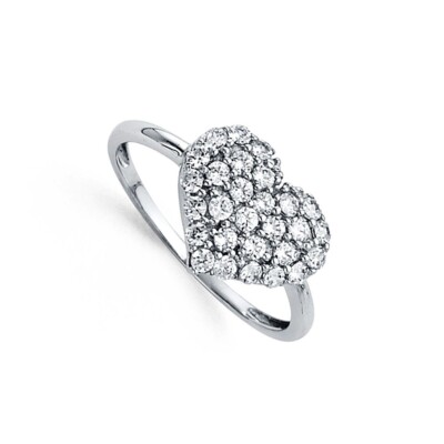 Ausgefallener Ring Gold - 14 Karat Weißgold Zirkonia