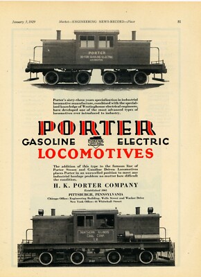 1929 H.K. Porter Locomotive Ad: Northern Illinois Coal Corp. Unit Pic. 30 Ton