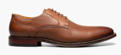 インフィニティ Men's Dress Shoes Plain Toe Oxford Lace Up Chocolate Leather STACY