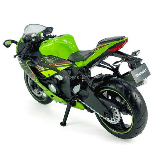 1:12 Kawasaki Ninja ZX-6R Motorcycle Model Diecast Toys for Boys Gifts Green - Picture 3 of 7