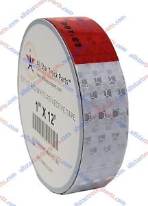 2"x164' Red White Approved DOT-C2 Reflective Conspicuity Trailer Tape Safety BP