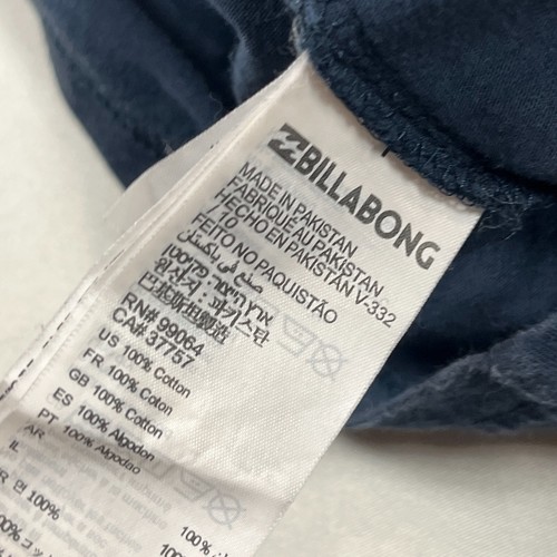 Billabong T Shirt Blue Casual Cotton Crew Neck Tee Short Sleeve Mens Medium M - Picture 12 of 13