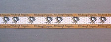 PENGUINS Design with Borders on 7/8" Polka Dot Grosgrain Team Ribbon - 3 Yards