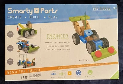 Smarty Parts Engineer Create Build 125 pc Race Car Truck Building Set - Image 1 of 3