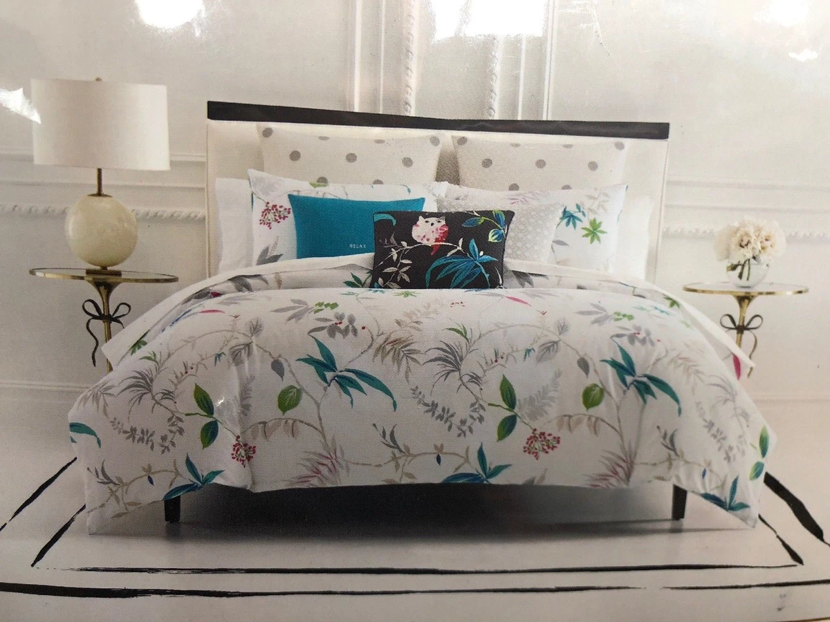 KATE SPADE TRELLIS BLOOMS 5 PC KING COMFORTER KING SHAMS EURO SHAMS