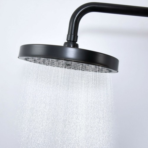 Oil Rubbed Bronze Bathroom Fitting 7.7 inch Round Top Spray Rain Shower Head - Picture 4 of 8