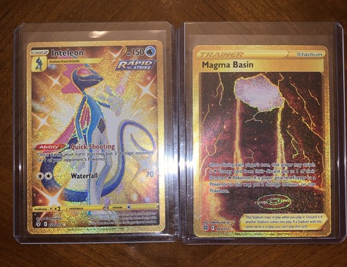 Inteleon Gold Evolving Skies Magma Basin Gold Brilliant Stars Pokemon 