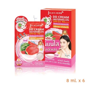 Jula's Herb DD Cream Watermelon SPF50 PA+++ Sunscreen white skin 6 x 8 ml