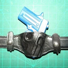 Tagua BH2S-460 RH Leather 2 Slot Quick Draw Snap On Holster SIG P238 CTC Laser