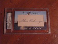 Charlie Gehringer (PSA 8) 2012 Historic Autographs Champions Card Charles