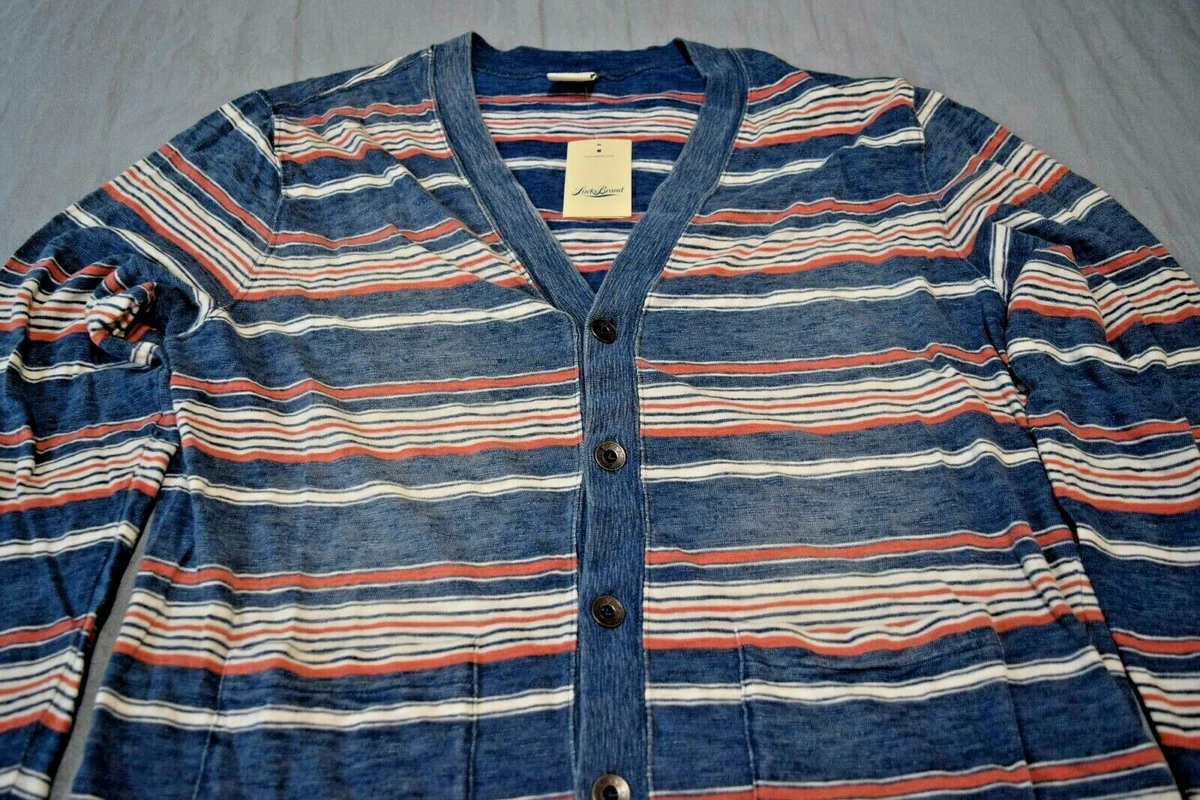 Mens striped deals cardigan