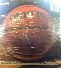 Billy Cunningham Signed NBA Spalding I/O Basketball cert PSA #P60639