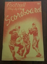 RARE LEE GAGE DIGEST POCKET SIZE FOOTBALL PLAY BY PLAY SCOREBOARD 1947 UNUSED!