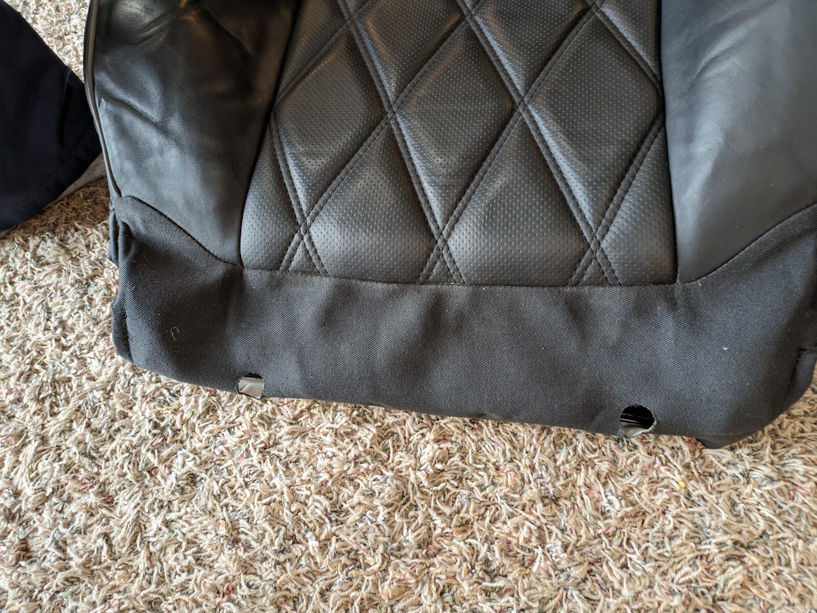 black 10-12 BENTLEY FLYING SPUR front right passenger SEAT upper back CUSHION