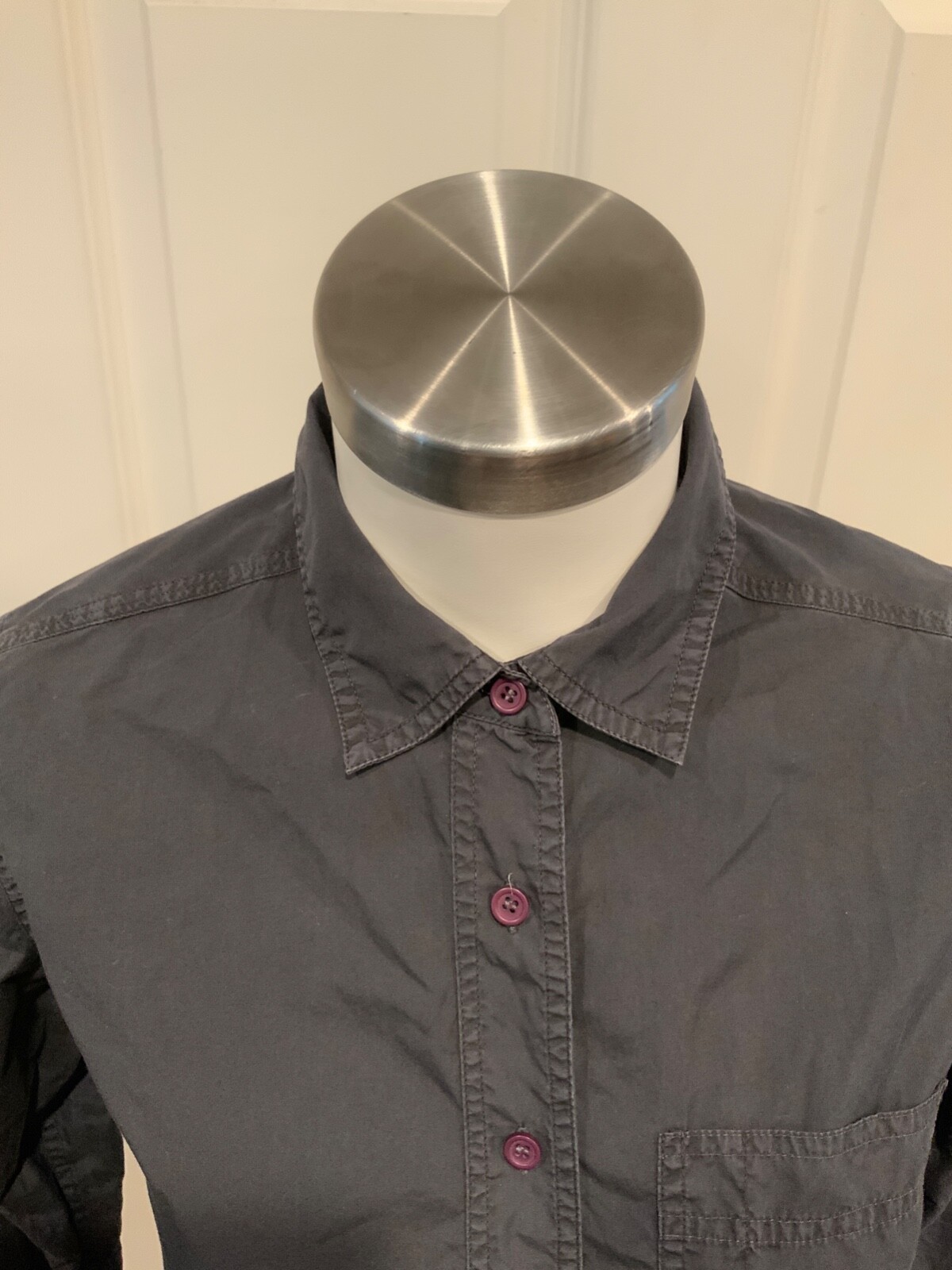 Equipment Black Button-Up Collared Long Sleeve Sh… - image 2