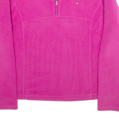 Tommy Hilfiger Damen Fleece Rosa 1/4 Reißverschluss XL - Bild 5 von 6