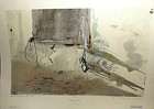 ANDREW WYETH MUSKRAT TRAPS LITHOGRAPH PRINT 19 X 28 INCHES — photo 1