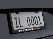 Orange Mountain Life / Off Road / Exploring License Plate Frame Tag W/ Screws