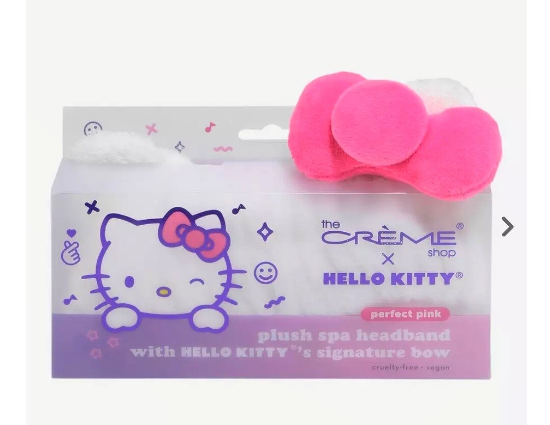 The Creme Shop Hello Kitty ‘Perfect Pink’ plush spa headband- bow face