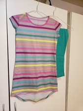 Xhilaration Girls' Shirt and Pants Set w/ Multi-Color Stripes Size M