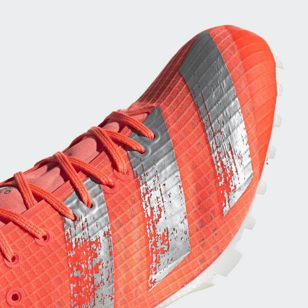 Size 12.5 - adidas Adizero Finesse Spikes Signal Coral Silver