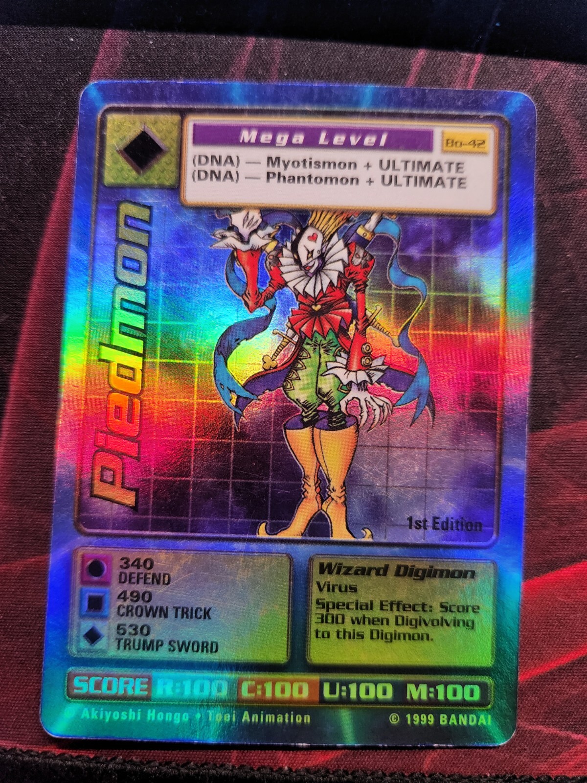 Mavin | 1999 PIEDMON DIGIMON HOLO FOIL CARD #BO-42 ~~~ FIRST EDITION SSP  RARE