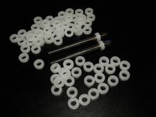 100 new  THICK White Nylon Drum Tension Rod Washers for Snare Toms Bass Made USA