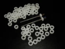 100 new  THICK White Nylon Drum Tension Rod Washers for Snare Toms Bass Made USA