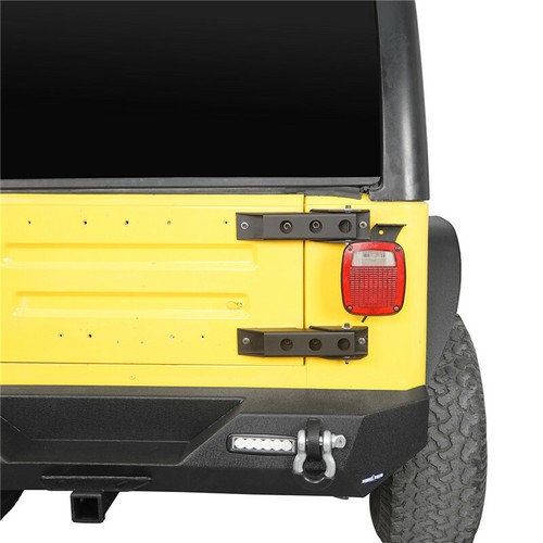 Steel Rear Tailgate Door Hinge Replacement Set for Jeep Wrangler TJ 1997-2006 - Picture 2 of 11