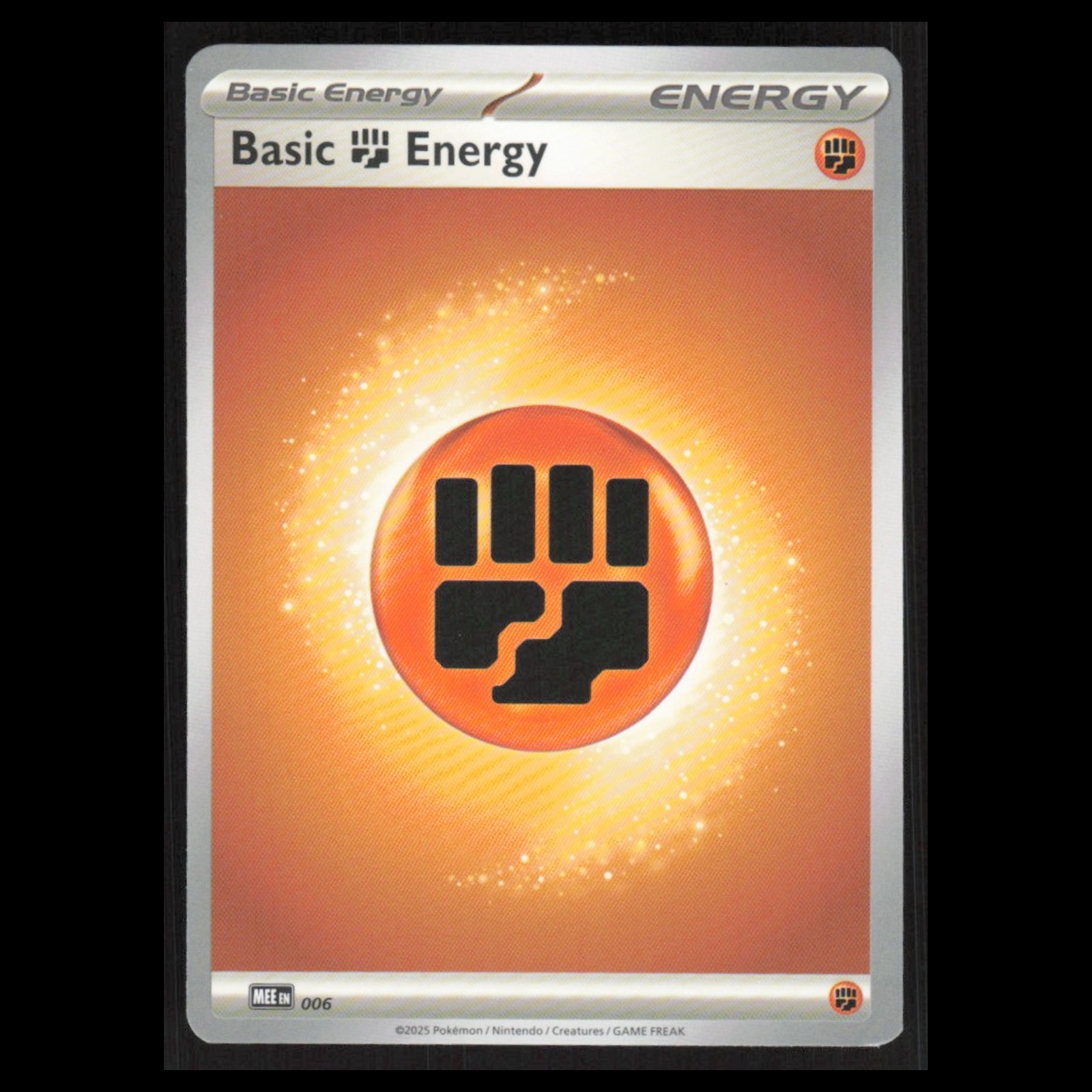 Basic Fighting Energy #6 2026 Pokemon Mega Evolutions Pitch Black  NM