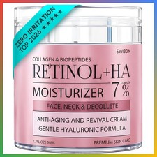 Retinol Face Cream Anti Aging Wrinkle Firming Hyaluronic Acid 1.7oz