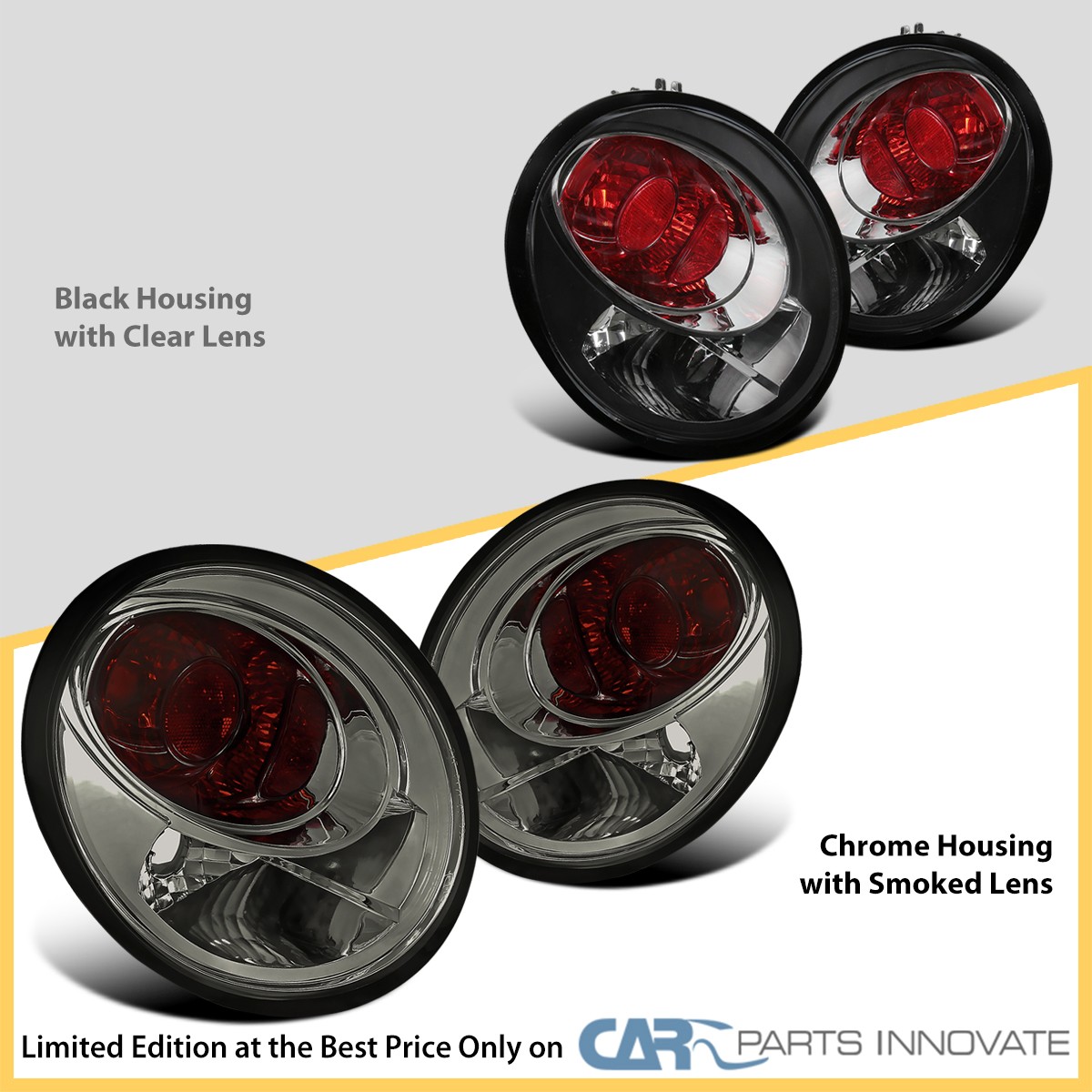 Smoke Tail Lights Fits 1998-2005 Volkswagen Beetle Brake Lamps