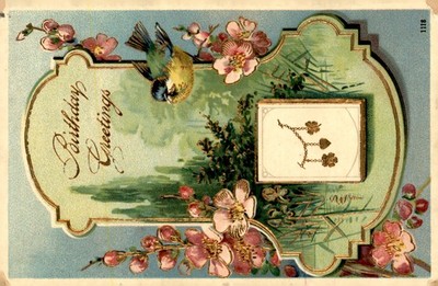 Birthday, greetings, Esther, Germany, John Arvidson, Creston, Iowa, Postcard