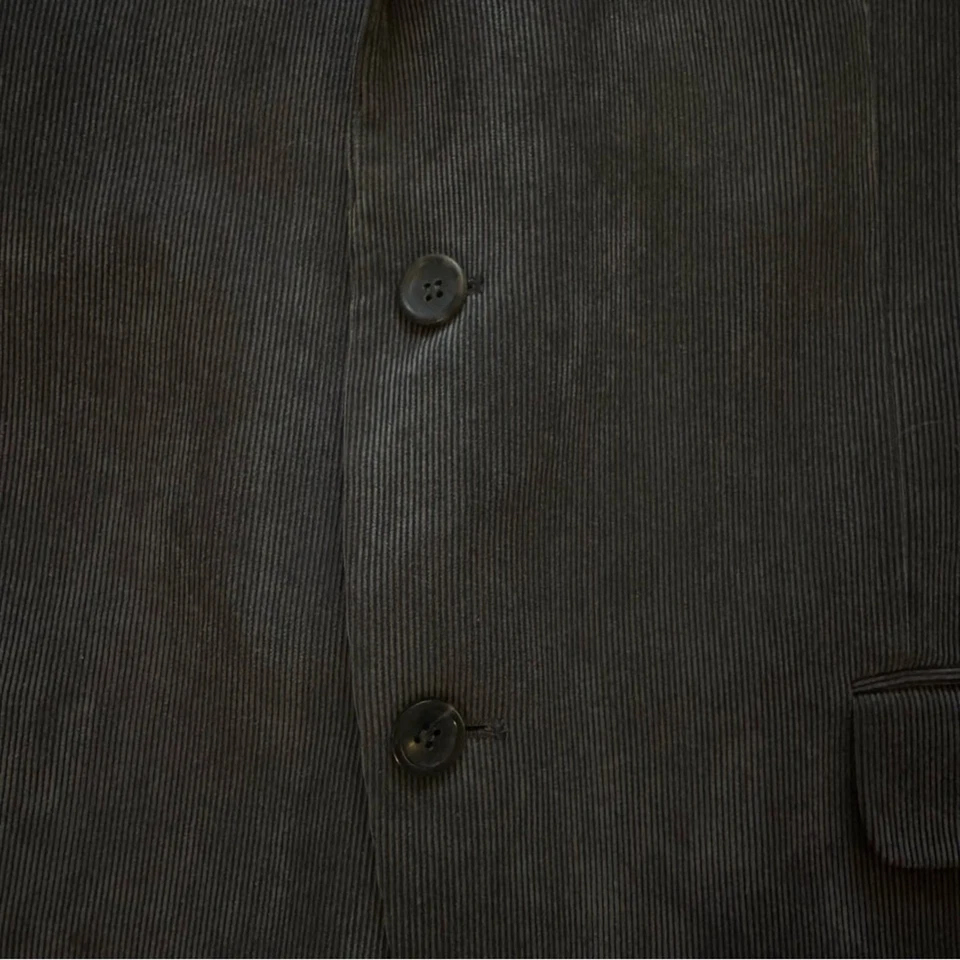 Geoffrey Beene Chaqueta Blazer Gris Pana Dos Botones Talla 44R b34 Foto 4 de 4