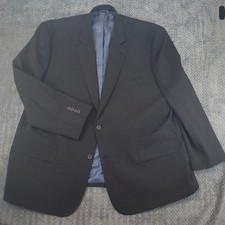 Oak Hill Perfect Fit Blazer Grey Wool Blend Big Tall Gorpcore Sport Coat 54L