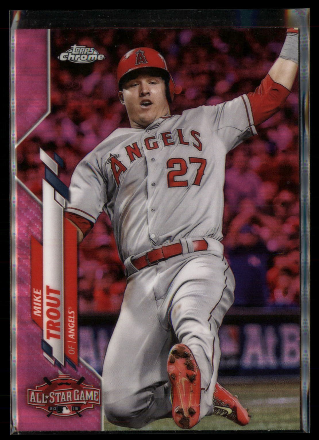 Mike Trout 2020 Topps Chrome Update Pink #U-69 Los Angeles Angels