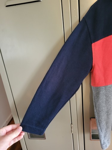 Gap kids Navy blue,orange and grey pull over sweater Size 7/8 - Picture 5 of 9