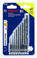 BOSCH BL9IM 9-Piece Assorted Set Black Oxide Metal Drill Bits Impact Tough wi...