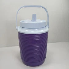 Genuine Rubbermaid Plastic 1 Gallon Water Jug Cooler Purple Ribbed 156A