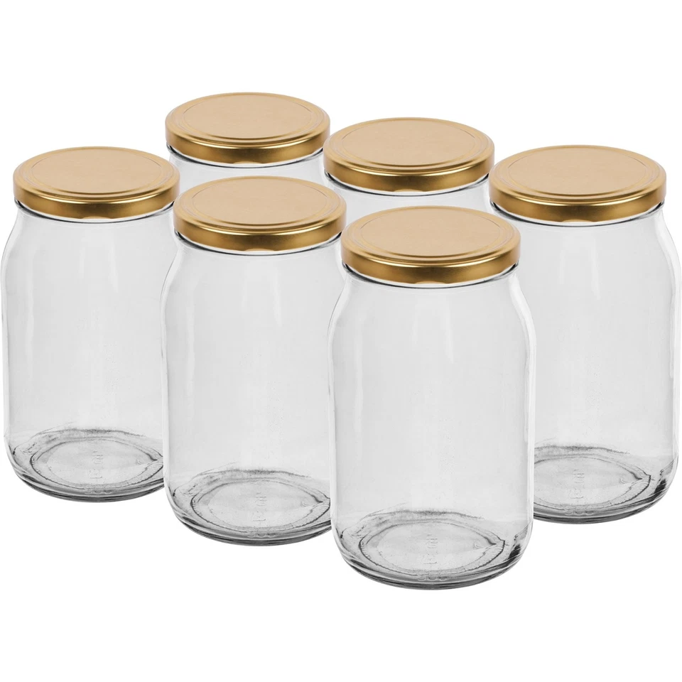 Vorratsgläser 900 ml, Einmachgläser, Einweckgläser, Gurkengläser, Gläser 82 mm - Bild 1 von 4