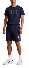 Men s Polo Ralph Lauren Pony Shorts M And T-shirt L Tracksuit Set Navy
