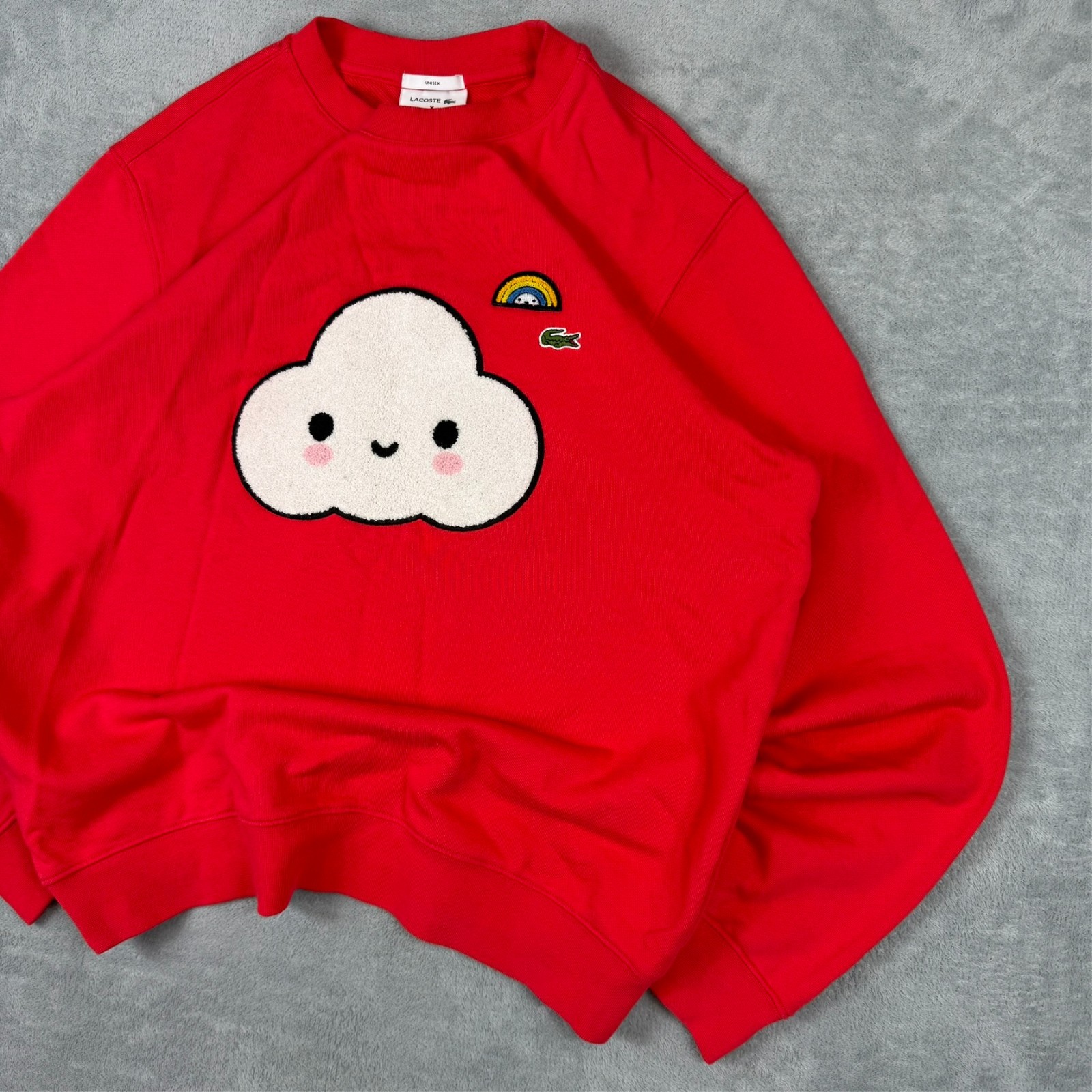 Vintage Lacoste x FriendsWithYou Red Cloud Oversized Medium Crewneck Sweatshirt image 3