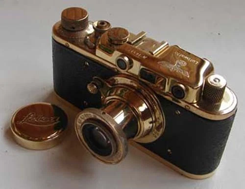 Leica II D Luftwaffe copia oro en estuche de cuero (copia FED-Zorki) Foto 2 de 4