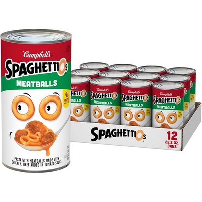 Canned Pasta with Meatballs, 22.2 oz Can (Pack of 12)