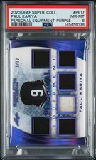2020 LEAF SUPERLATIVE COLLECTION PERSONAL EQUIPMENT #PE17 PAUL KARIYA 1/12 PSA 8