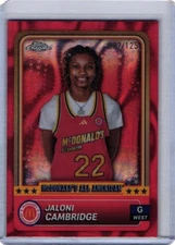 2024-25 Topps Chrome McDonalds Red Lava Jaloni Cambridge /125 #64