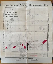 Nevada Bullfrog-Jumbo Mining Company Stock 1905 with Illustrated Map