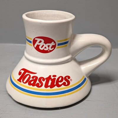 vintage Post Toasties travel mug ceramic cup with wide bottom