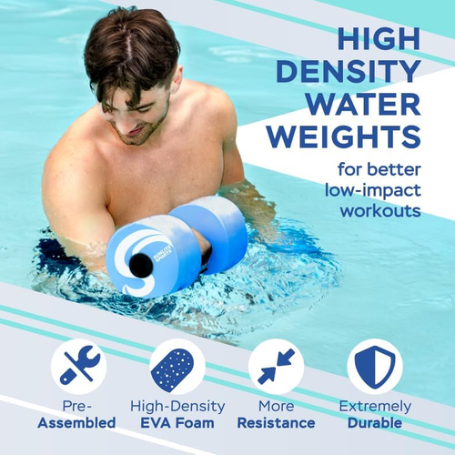 Water Weights Pool Exercise Dumbbells, Water Aerobic Equipment, High-Density Eva - Picture 4 of 12